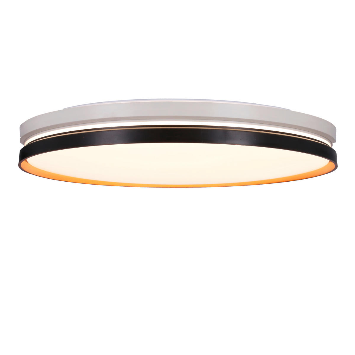 LED-TAKLAMPA Montana 40/40/7 cm  - vit/svart, Klassisk, metall/plast (40/40/7cm)