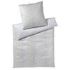 BETTWÄSCHESET Makosatin 160/210 cm  100 cm/65 cm  - Hellgrau, Basics, Naturmaterialien/Textil (160/210cm) - Joop!