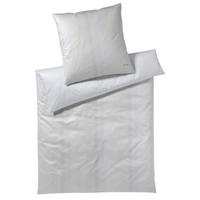 BETTWÄSCHESET Makosatin 160/210 cm  100 cm/65 cm  - Hellgrau, Basics, Naturmaterialien/Textil (160/210cm) - Joop!
