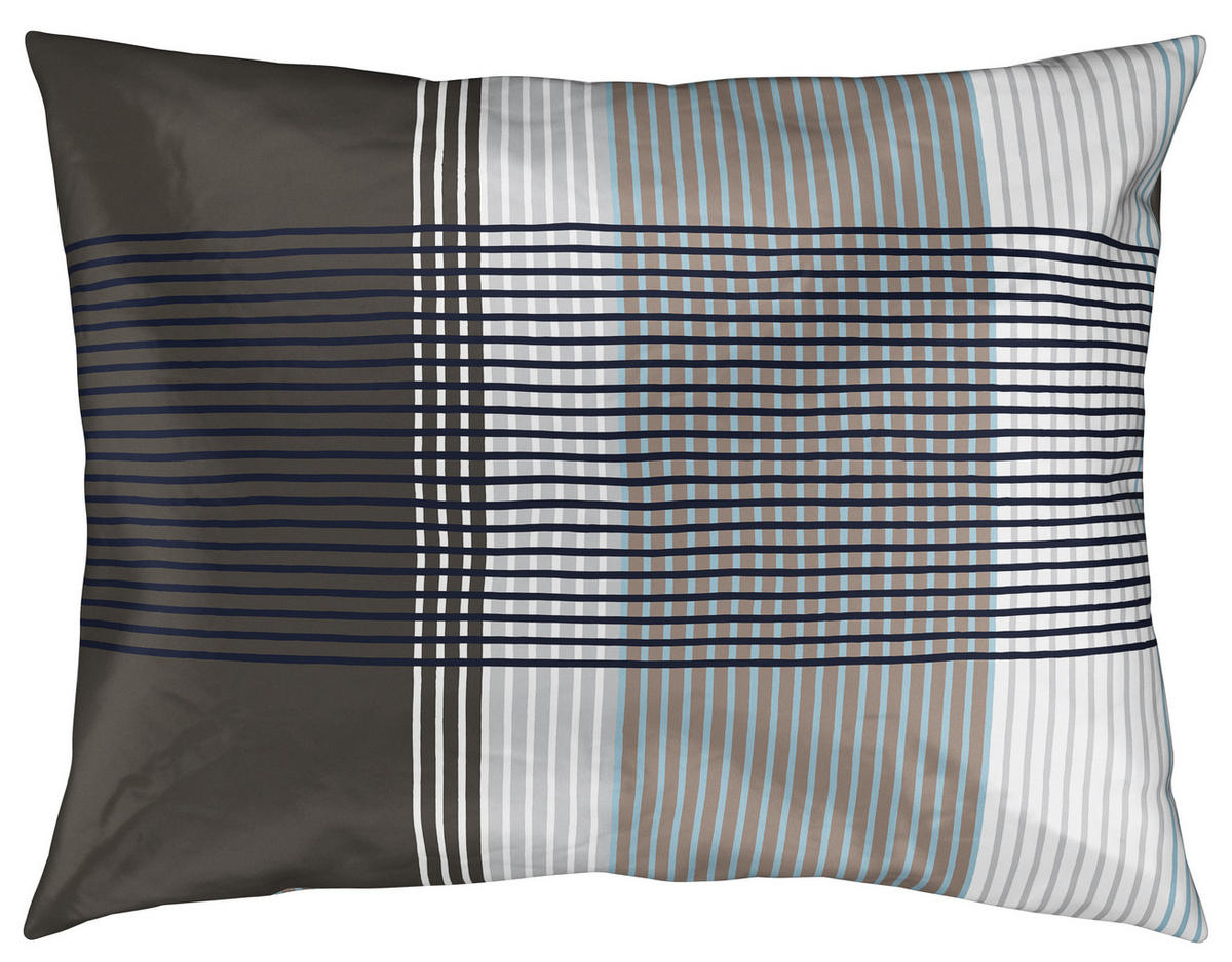 POSTELJINA CHECKERS 140/200 cm saten plava, siva  - siva/plava, Konvencionalno, tekstil (140/200cm) - Boxxx