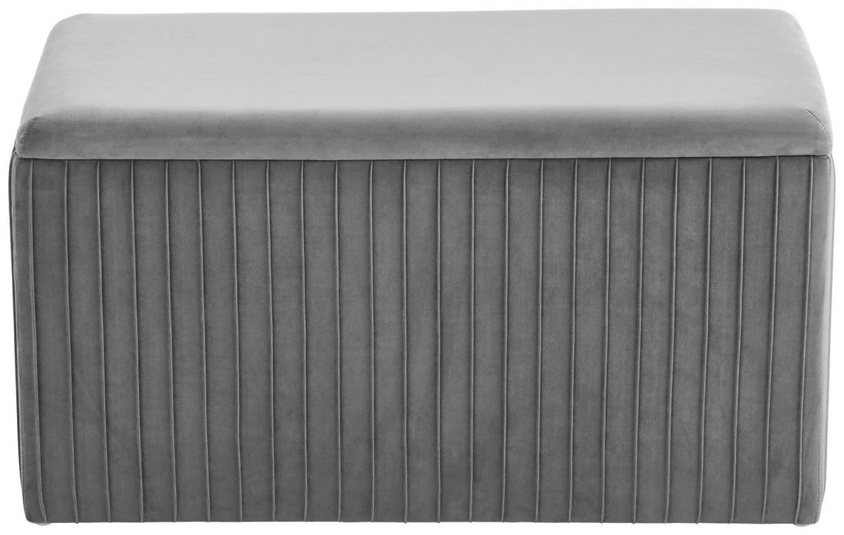 ÚLOŽNÝ BOX NA SEDENIE, drevo, textil, 75/40/40 cm - sivá, Trend, drevo/textil (75/40/40cm) - Xora