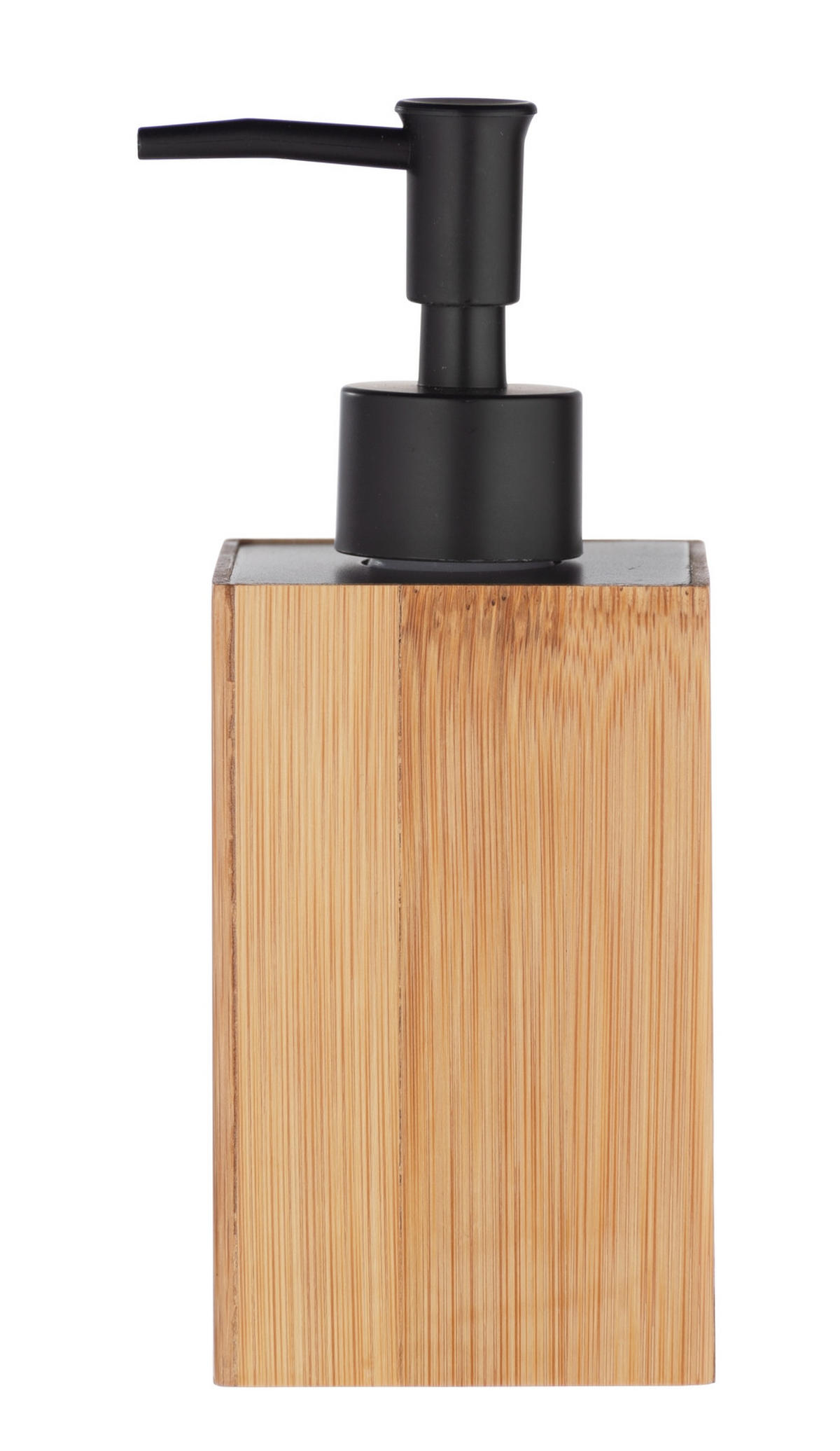 SEIFENSPENDER Holz, Kunststoff  - Schwarz/Naturfarben, Basics, Holz/Kunststoff (6,5/16,5/6,5cm) - Wenko