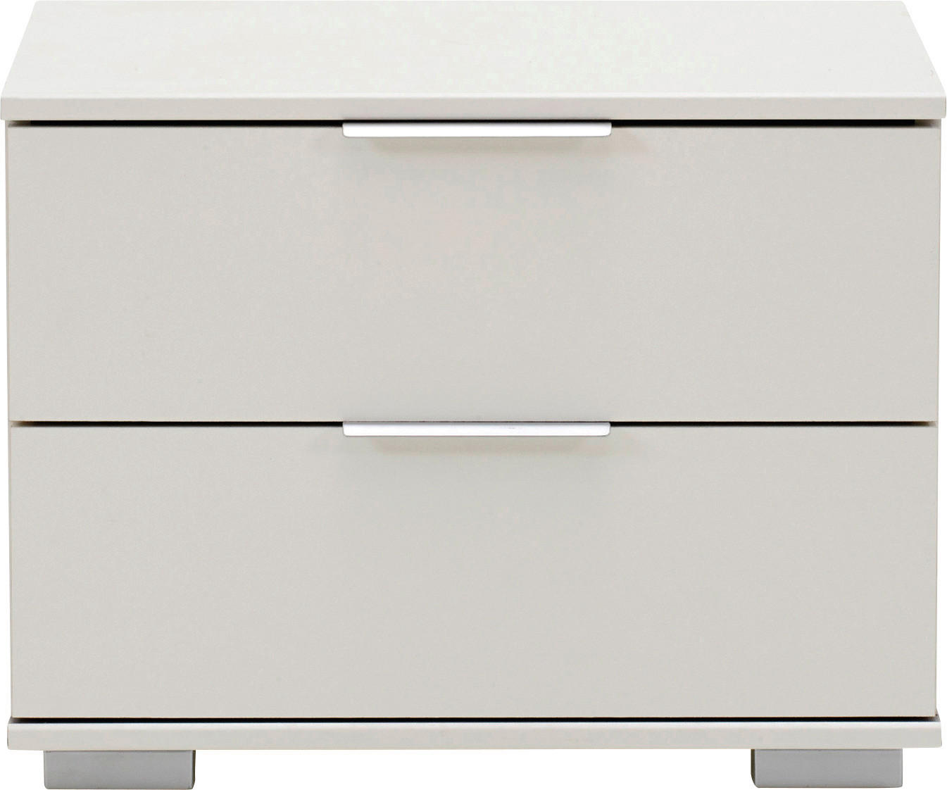 NACHTSCHRANK 52/40/38 cm  - Alufarben/Weiß, Design, Holzwerkstoff/Kunststoff (52/40/38cm) - Livetastic