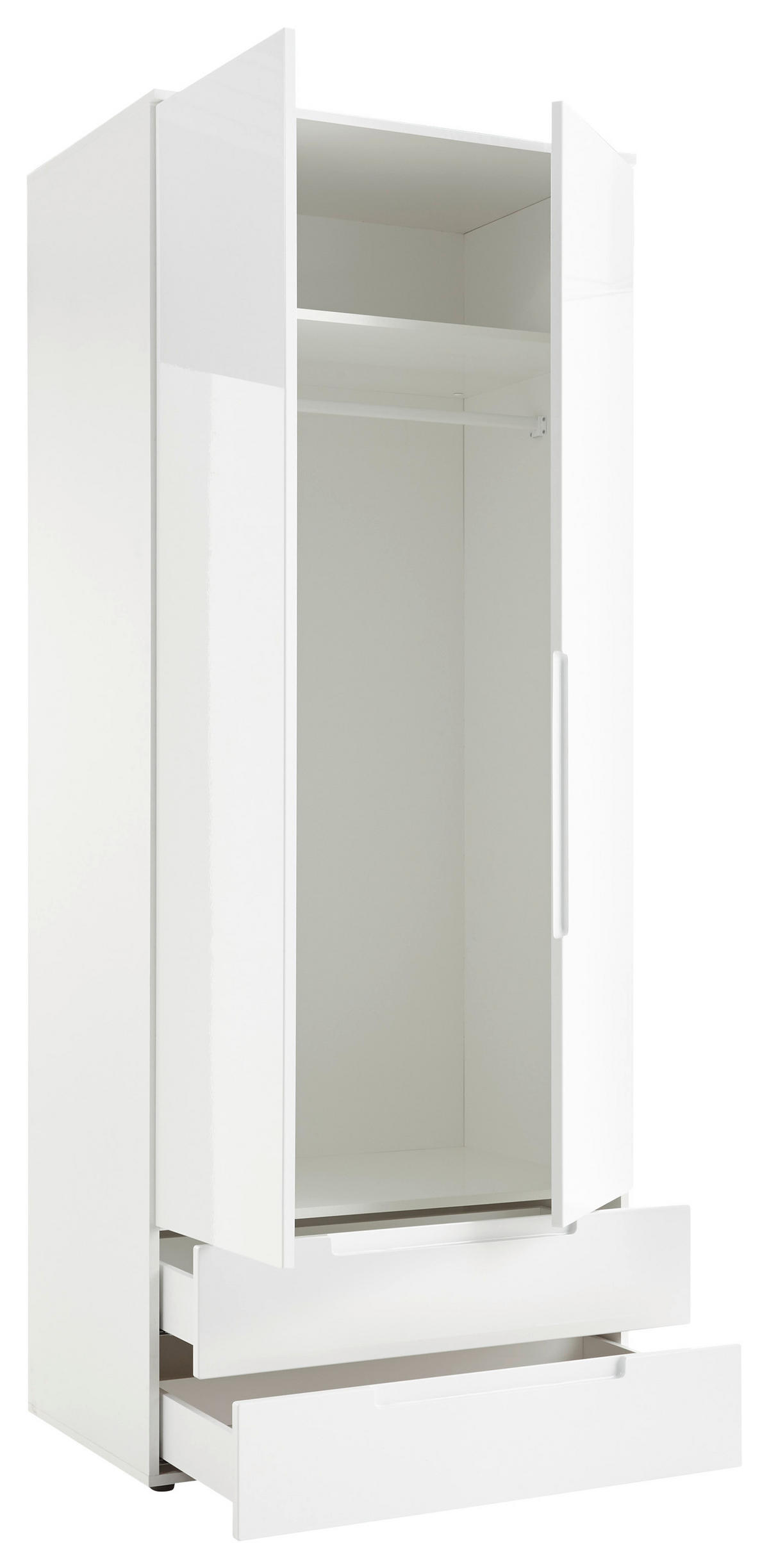 DREHTÜRENSCHRANK 84/208/57 cm 2-türig Weiß  - Eichefarben/Weiß, MODERN, Holzwerkstoff (84/208/57cm) - MID.YOU