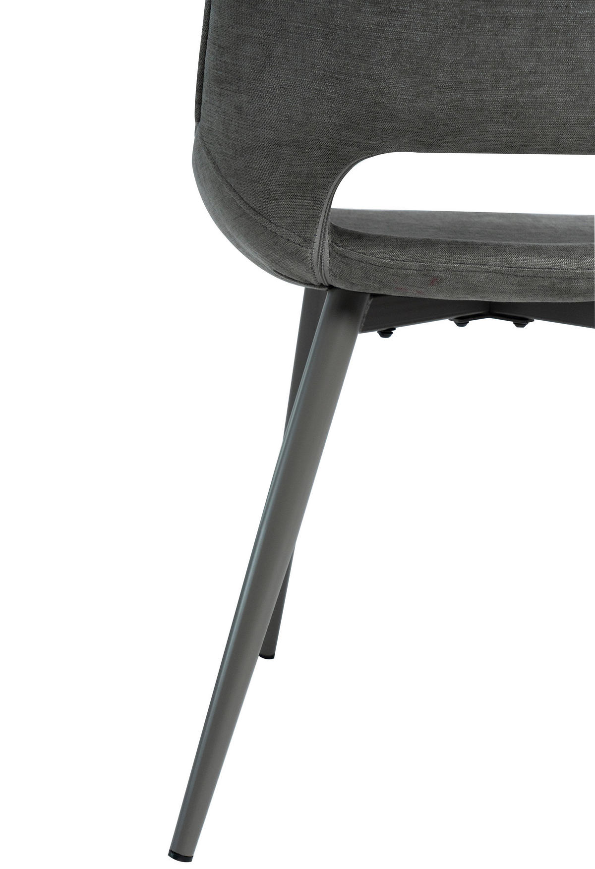 STUHL   Samt  Grau  - Grau, MODERN, Textil/Metall (50/86/62cm) - Livetastic