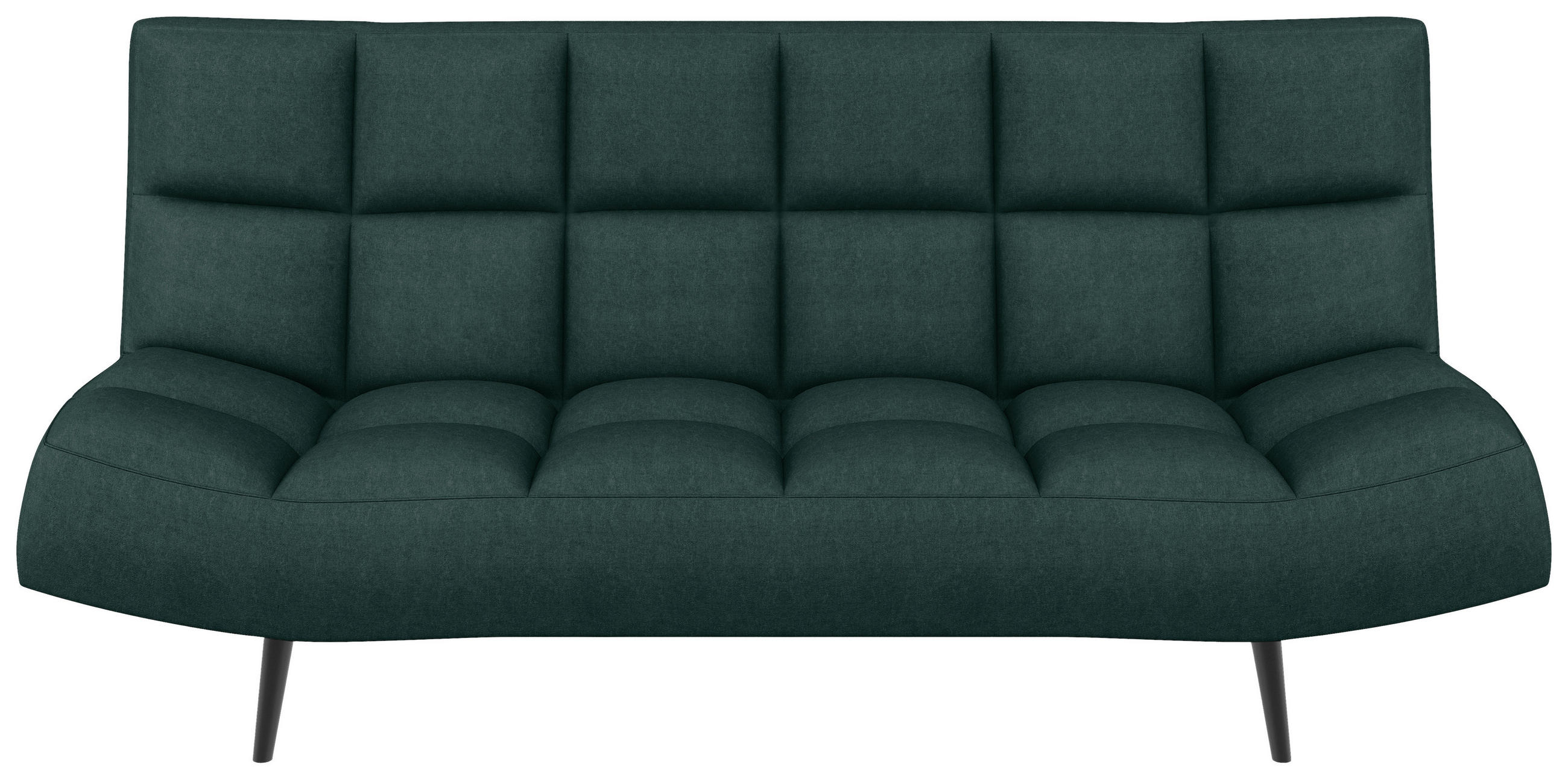 SCHLAFSOFA  in Mikrofaser Dunkelgrün  - Dunkelgrün/Schwarz, KONVENTIONELL, Holz/Textil (197/85/92cm) - Carryhome