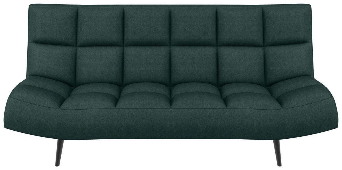 SCHLAFSOFA  in Mikrofaser Dunkelgrün  - Dunkelgrün/Schwarz, KONVENTIONELL, Holz/Textil (197/85/92cm) - Carryhome