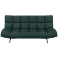 SCHLAFSOFA  in Mikrofaser Dunkelgrün  - Dunkelgrün/Schwarz, KONVENTIONELL, Holz/Textil (197/85/92cm) - Carryhome
