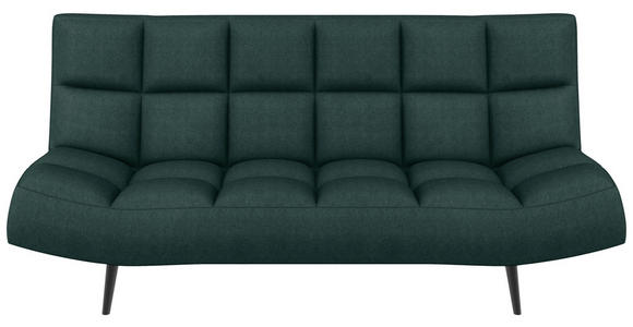 SCHLAFSOFA  in Mikrofaser Dunkelgrün  - Dunkelgrün/Schwarz, KONVENTIONELL, Holz/Textil (197/85/92cm) - Carryhome