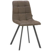 SCAUN in metal, textil maro, negru  - maro/negru, Design, metal/textil (46/88/54cm) - Carryhome