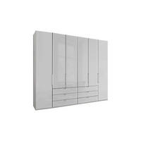 FALTTÜRENSCHRANK in Weiss  - Chromfarben/Weiss, Konventionell, Glas/Holzwerkstoff (250/236/58cm) - Dieter Knoll