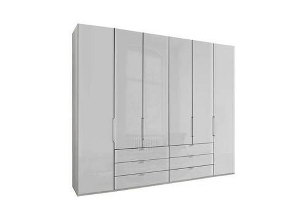 FALTTÜRENSCHRANK in Weiss  - Chromfarben/Weiss, Konventionell, Glas/Holzwerkstoff (250/236/58cm) - Dieter Knoll