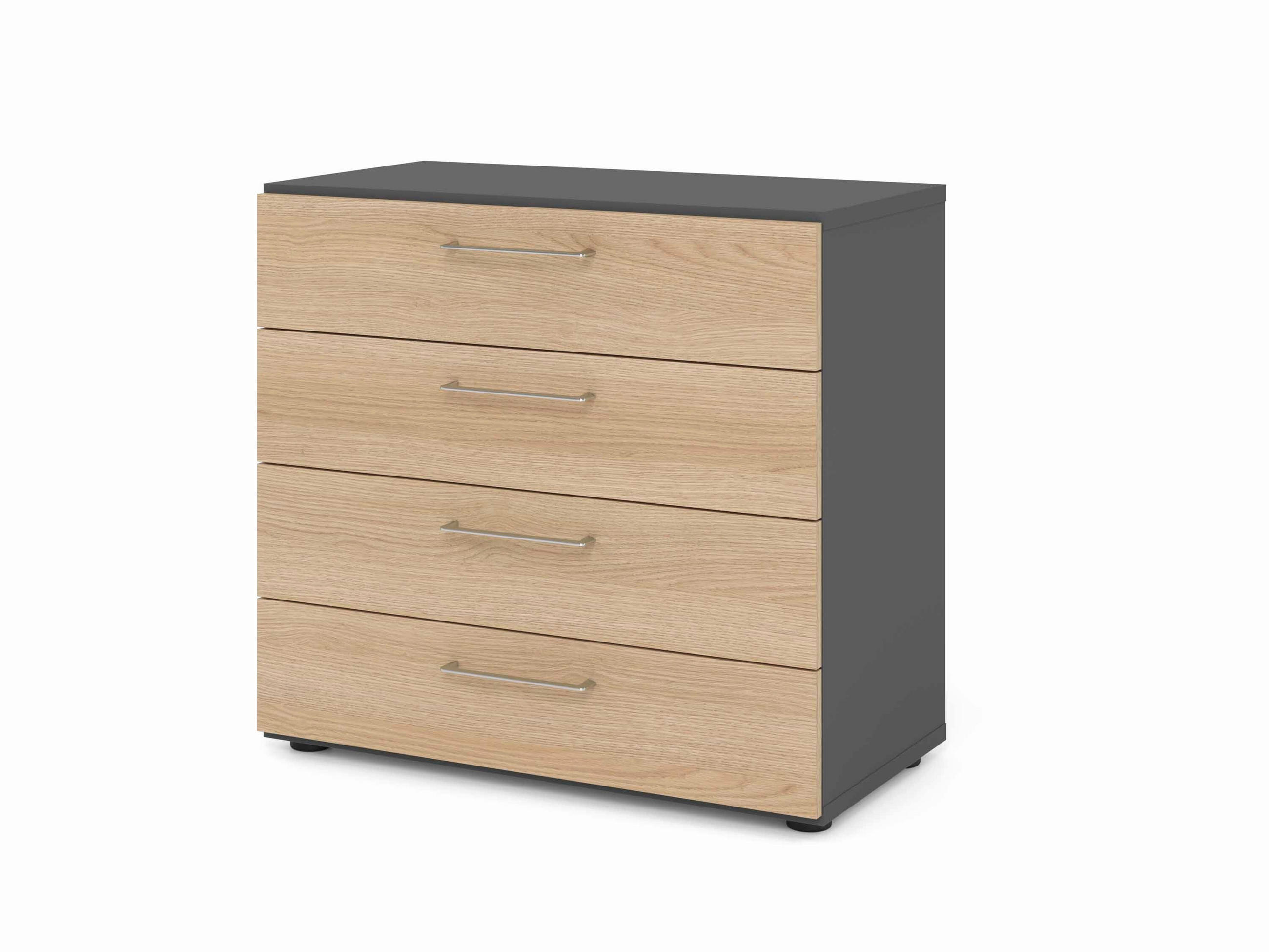 AKTENSCHRANK Graphitfarben, Eichefarben  - Eichefarben/Graphitfarben, Basics, Holzwerkstoff (80/74,8/41,7cm) - Venda