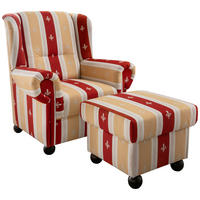 SET DE FAUTEUIL in Mikrofaser Rot  - rouge, Konventionell, textile/bois (92/102/145cm) - Livetastic