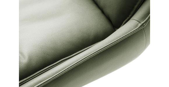STUHL drehbar beschichtet Edelstahlfarben, Olivgrün - Edelstahlfarben/Olivgrün, Design, Textil/Metall (49/90/65cm) - Novel