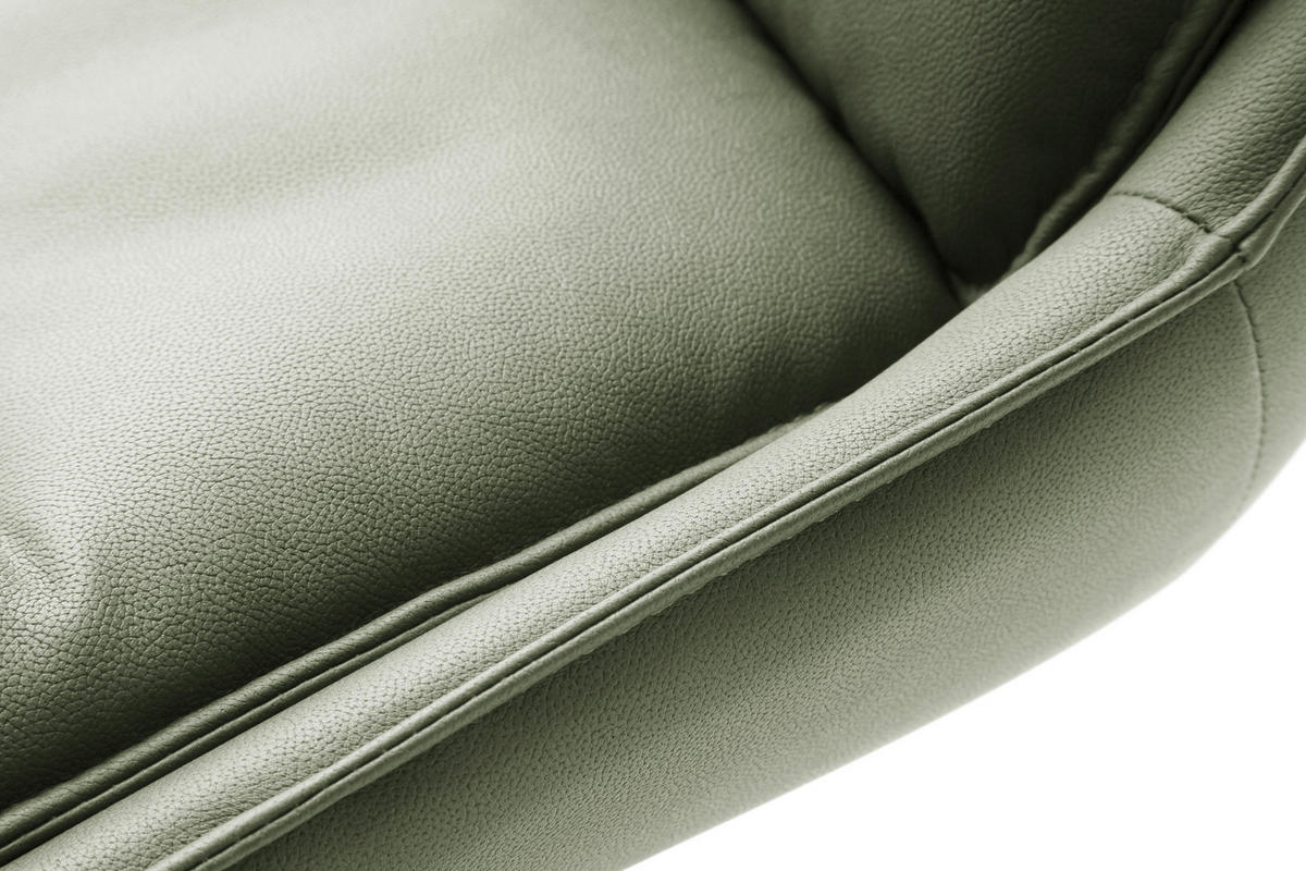 STUHL  in Edelstahl beschichtet  - Edelstahlfarben/Olivgrün, Design, Textil/Metall (49/90/65cm) - Novel