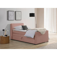 BOXSPRINGBETT 120/200 cm  in Altrosa  - Altrosa/Schwarz, Modern, Holz/Textil (120/200cm) - MID.YOU
