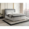 BOXBETT 140/200 cm,  in Hellgrau, Dunkelgrau, gepolstertes Kopfteil, Bettkasten, Topper,  - Dunkelgrau/Hellgrau, MODERN, Holz/Kunststoff (140/200cm) - MID.YOU