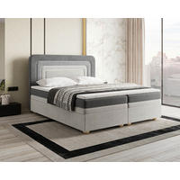 BOXBETT 140/200 cm  in Hellgrau, Dunkelgrau  - Dunkelgrau/Hellgrau, MODERN, Holz/Kunststoff (140/200cm) - MID.YOU