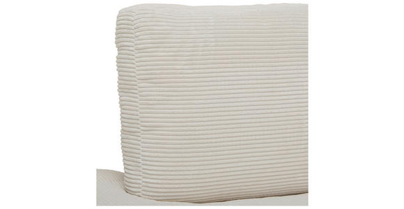 ECKSOFA Creme Cord  - Creme/Schwarz, Design, Kunststoff/Textil (224/265cm) - Hom`in