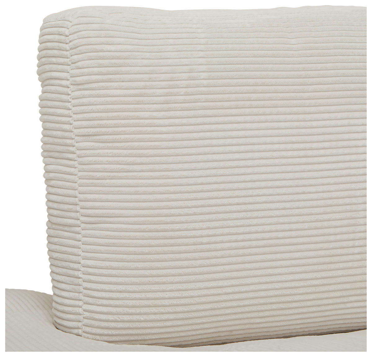 ECKSOFA in Cord Creme  - Creme/Schwarz, Design, Kunststoff/Textil (224/265cm) - Hom`in