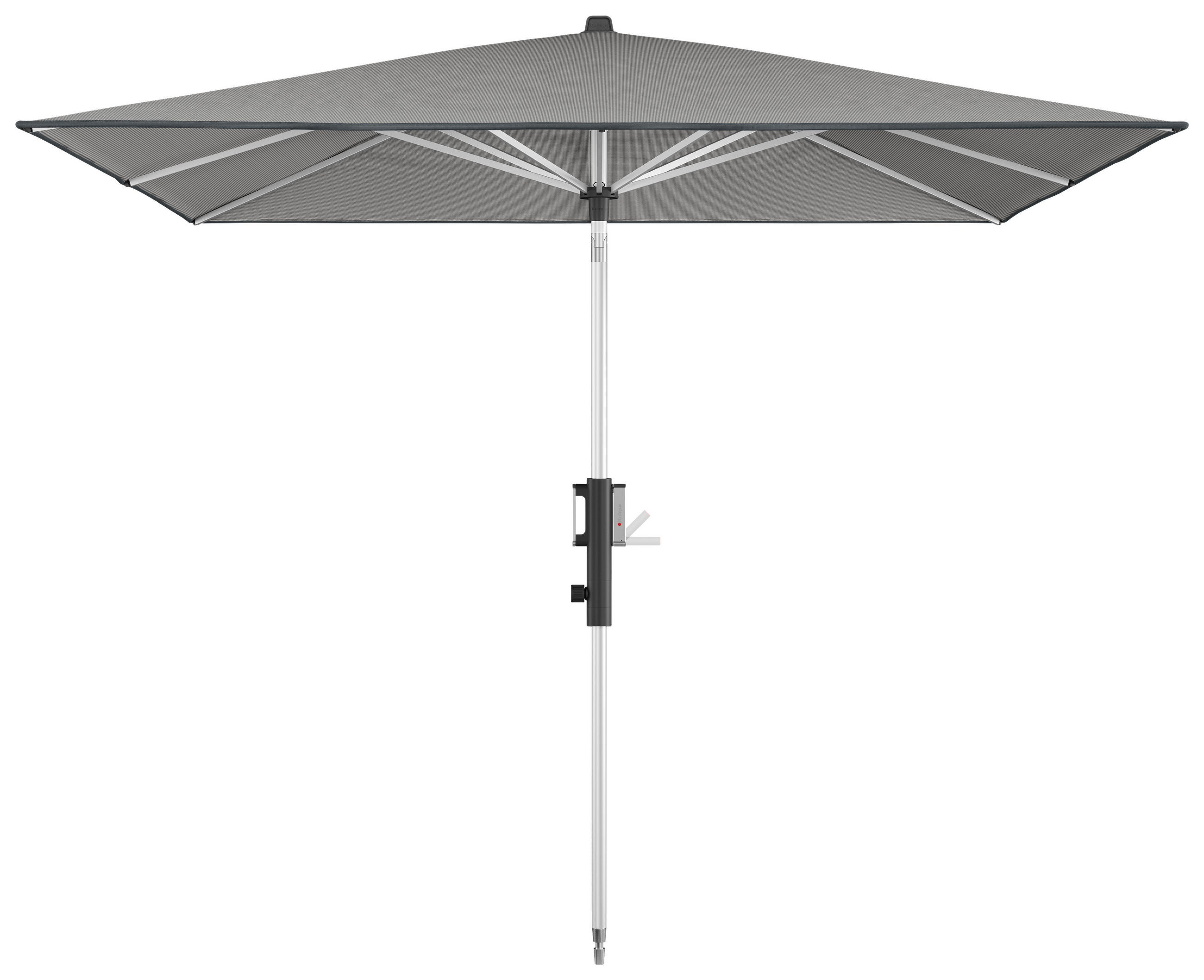 SONNENSCHIRM 245 x 245 cm Hellgrau  - Silberfarben/Hellgrau, KONVENTIONELL, Textil/Metall (245/245cm) - KNIRPS