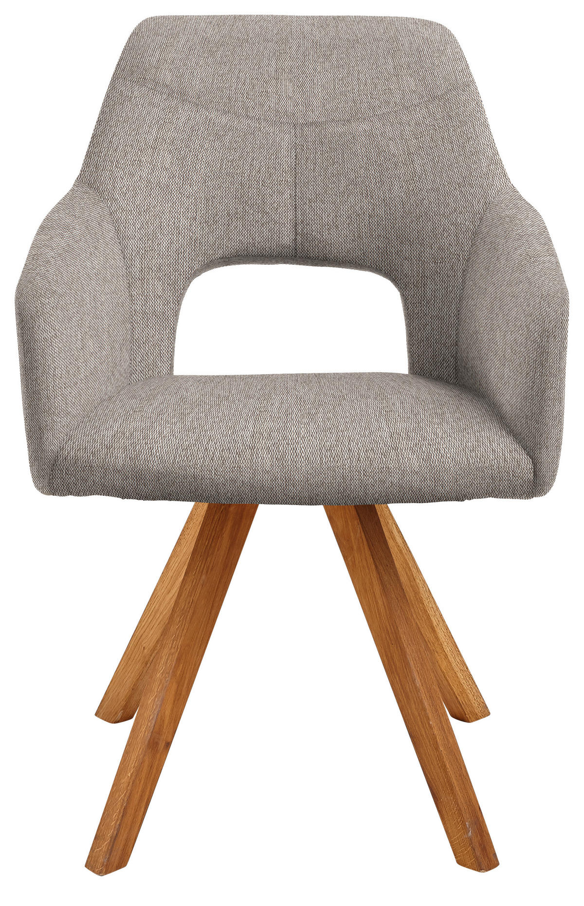 ARMLEHNSTUHL  in Webstoff  - Eichefarben/Cappuccino, Design, Holz/Textil (57/84/57cm) - Voleo