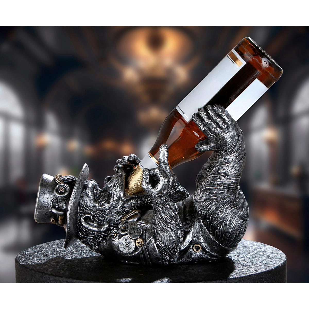 FLASCHENHALTER - Silberfarben/Goldfarben, Basics, Kunststoff (27,5/20,5/16,5cm)