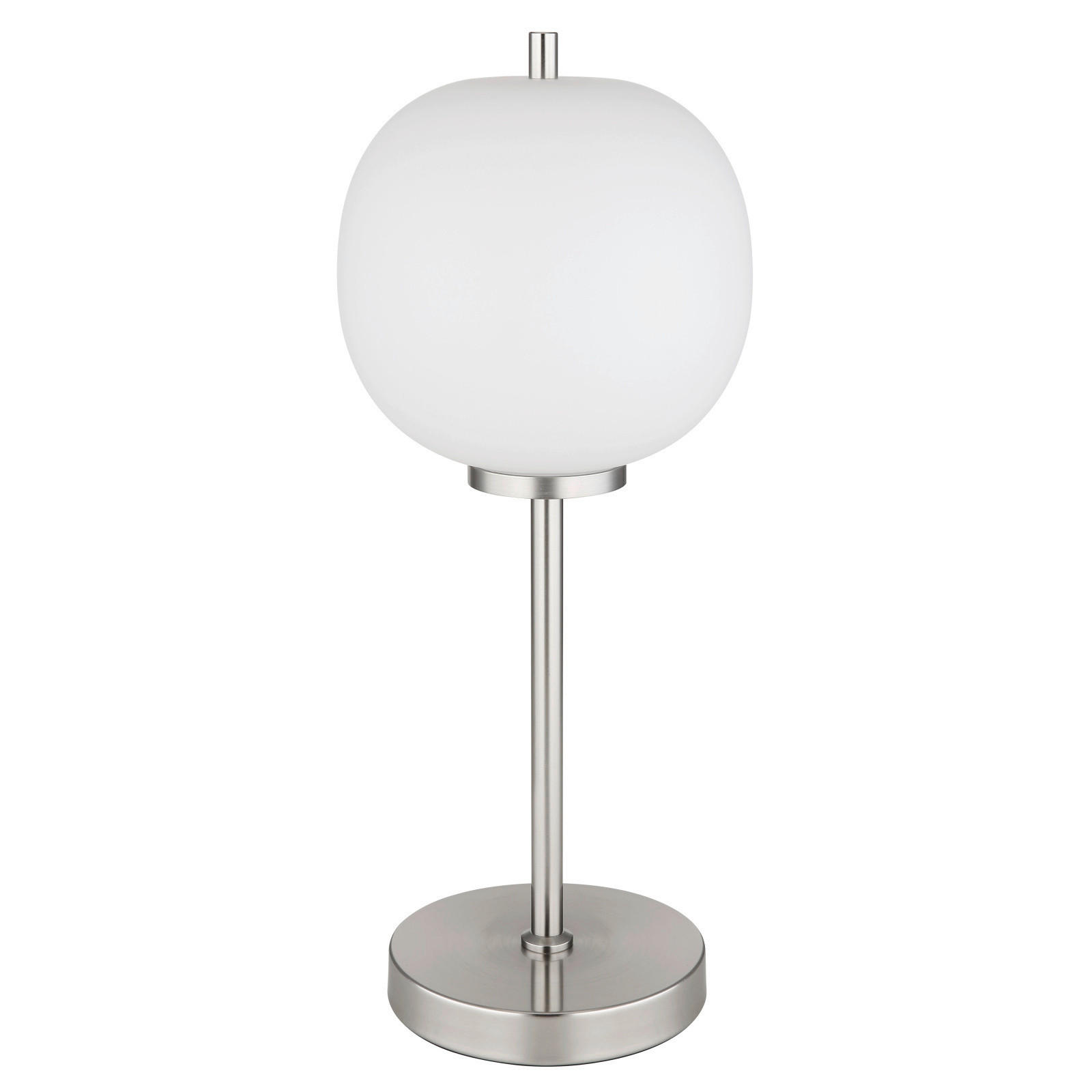 TISCHLEUCHTE - Nickelfarben, Konventionell, Glas/Metall (18,5/45cm) - Globo