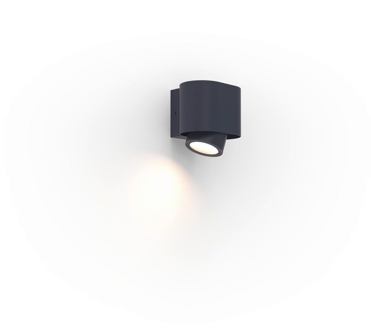 AUßENWANDLEUCHTE Cypres 10,9/10,7/9,6 cm   - Anthrazit, Basics, Metall (10,9/10,7/9,6cm)