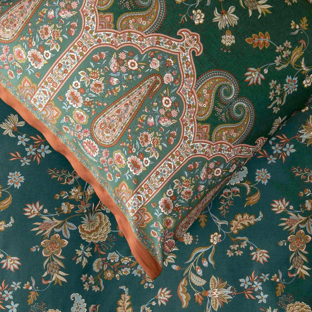 POSTELJNINA 200/200 cm saten zelena  - zelena, Konvencionalno, tekstil (200/200cm) - Bassetti