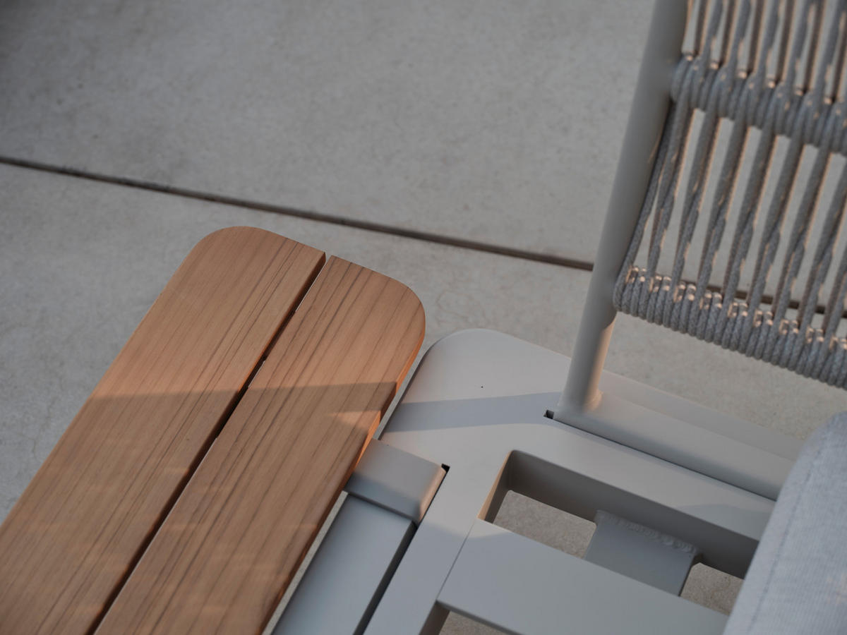 ANSTECKPLATTE Teakholz Teakfarben, Greige  - Greige/Teakfarben, Basics, Holz/Metall (29/84/6cm) - Stern