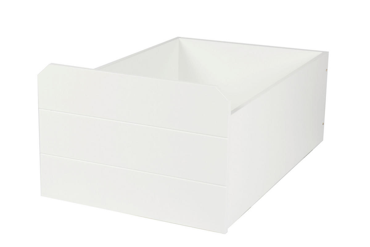 BETTSCHUBKASTEN Weiß  - Weiß, Design, Holzwerkstoff (58/40/90cm) - Livetastic
