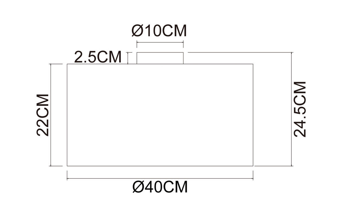HÄNGELEUCHTE 40/24.5 cm   - Naturfarben, Design, Textil/Metall (40/24.5cm) - Collet's Monde