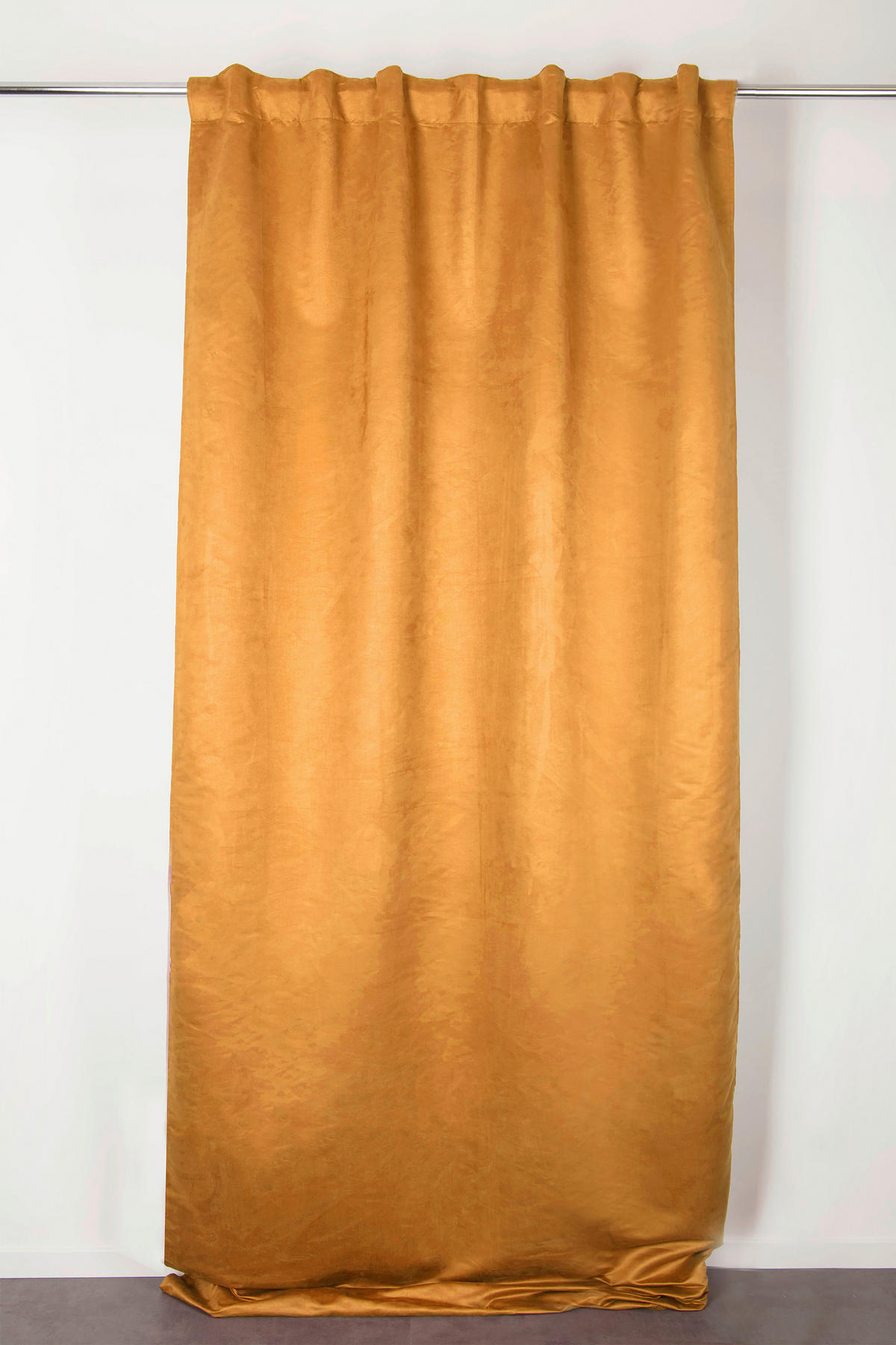 FERTIGVORHANG  blickdicht   140/280 cm  - Dunkelgelb, Basics, Textil (140/280cm)