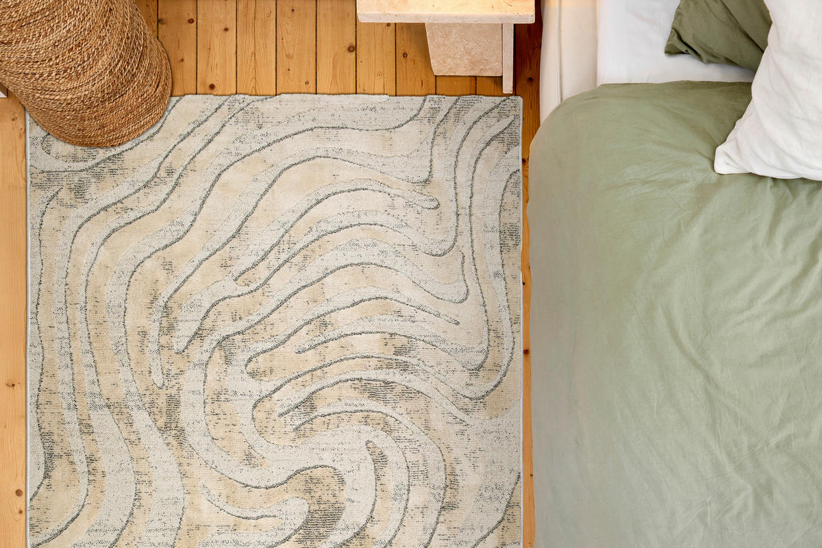 WEBTEPPICH 200/280 cm Lou Creme, Grau rechteckig  - Creme/Grau, Basics, Kunststoff/Textil (200/280cm) - Astra