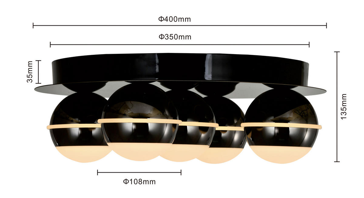 LED-DECKENLEUCHTE Biarritz 40/40/14 cm  - Sandfarben, Design, Kunststoff/Metall (40/40/14cm)