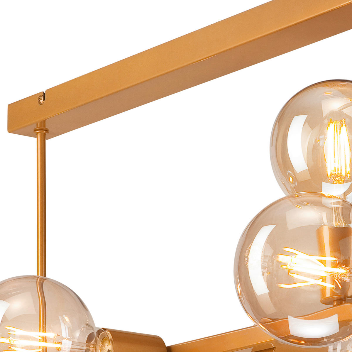 HÄNGELEUCHTE ASTRID   - Goldfarben, Basics, Glas/Metall (90cm)
