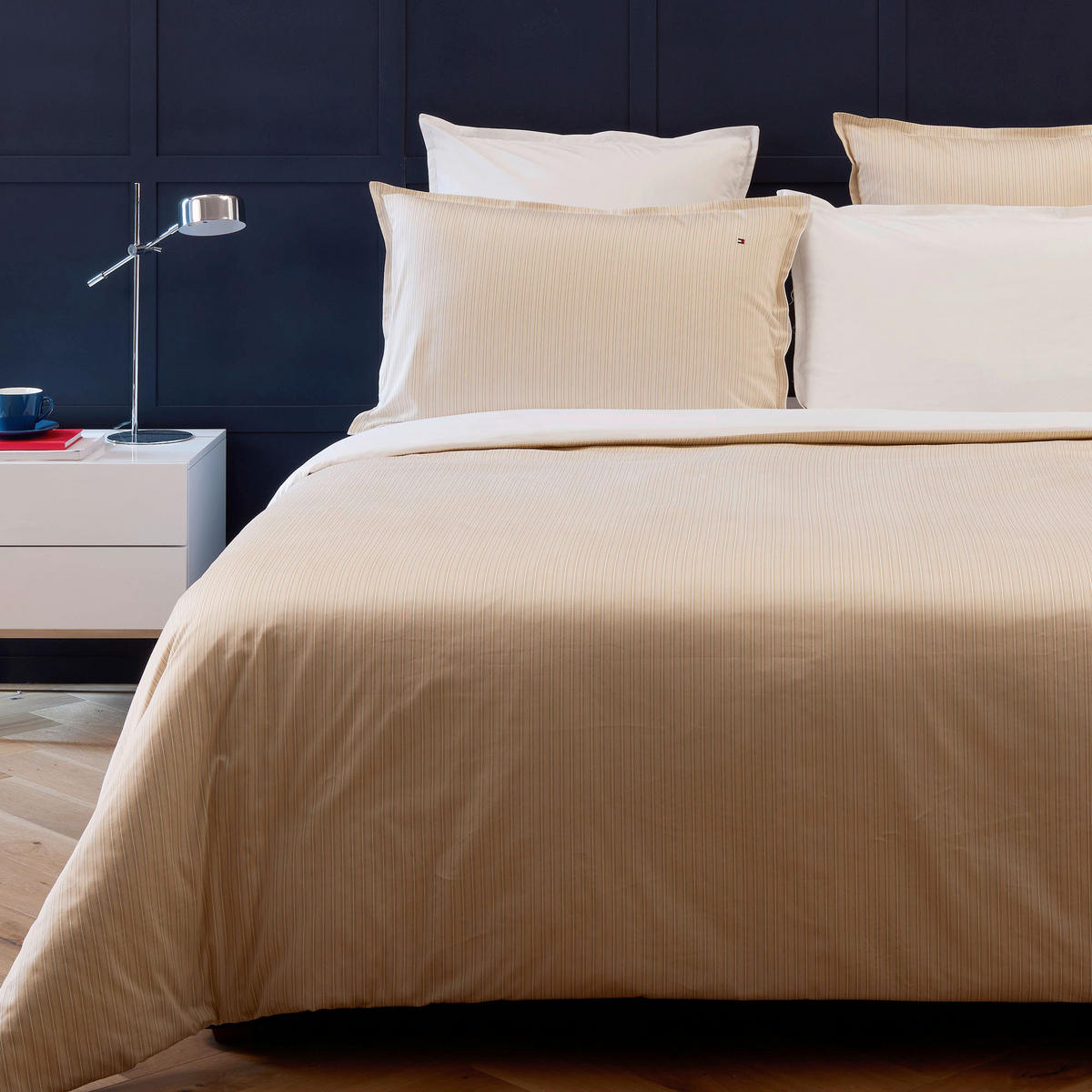 BETTWÄSCHE Refined Stripes Satin 155/220 cm  - Beige, Basics, Textil (155/220cm) - Tommy Hilfiger