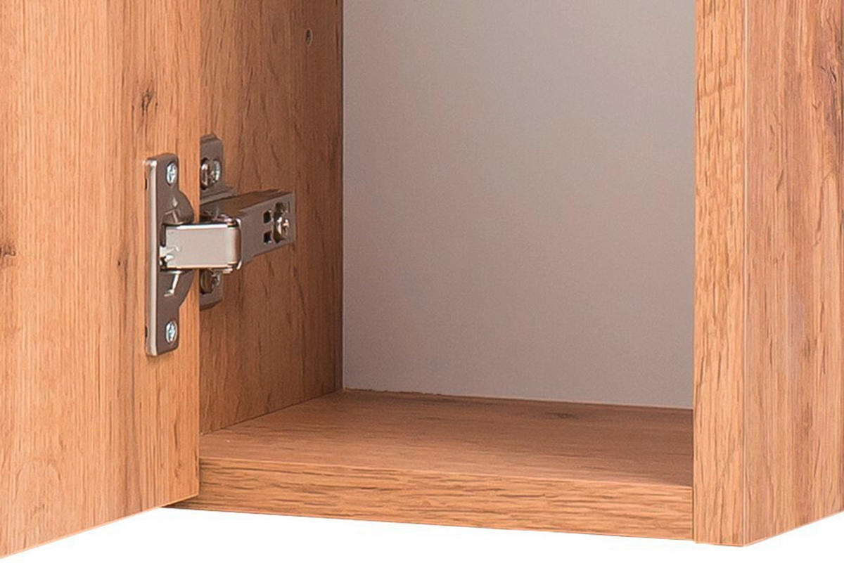 SPIEGELSCHRANK 60/67,5/20 cm  - Eiche Wotan/Schwarz, MODERN, Glas/Holzwerkstoff (60/67,5/20cm) - Held