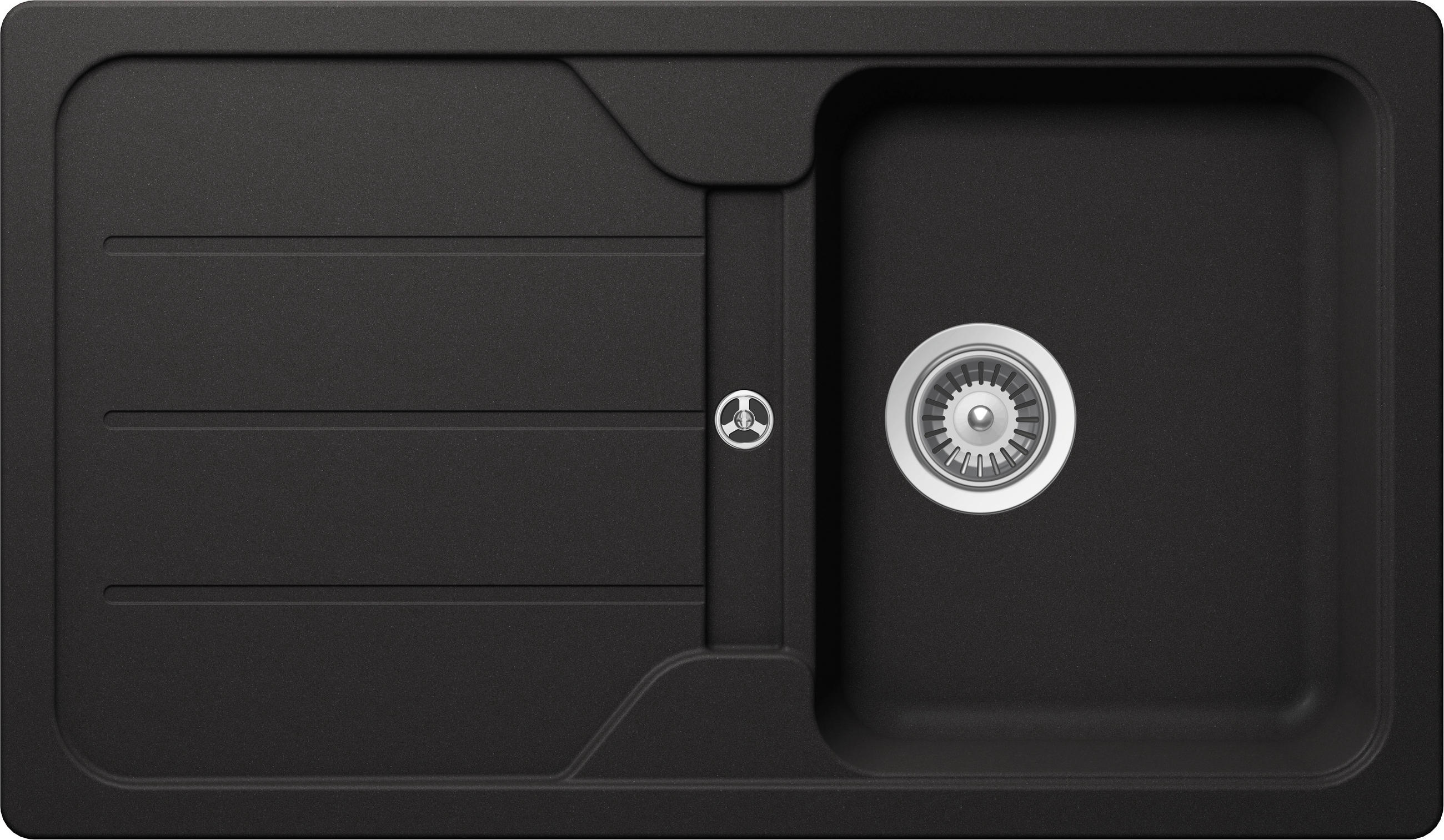 SPÜLE FOMD100AGNE  - Schwarz, Basics, Stein (86/50cm) - Schock