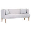 SITZBANK in Textil Creme, Weiss, Eichefarben  - Weiss/Eichefarben, Design, Holz/Textil (190/83/70cm) - Landscape