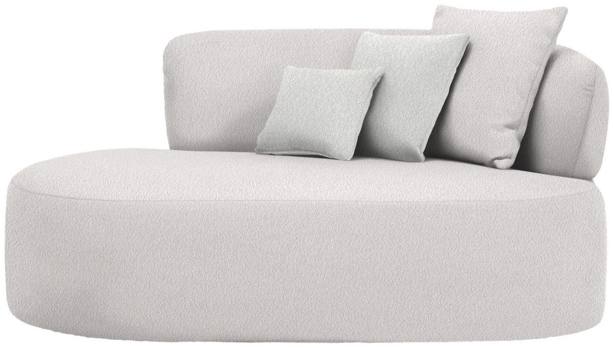 RÉCAMIERE in Bouclé Sandfarben, Hellrosa  - Sandfarben/Hellrosa, MODERN, Kunststoff/Textil (166/86/105cm) - Hom`in