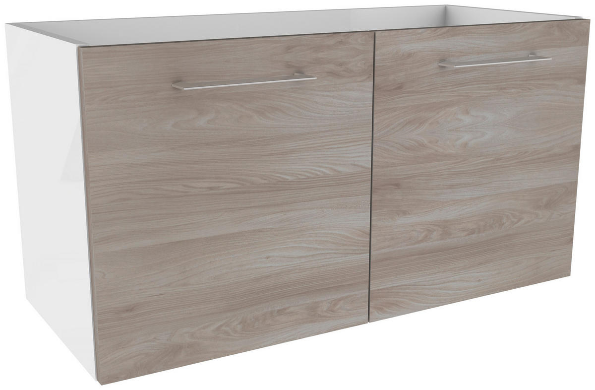 WASCHTISCHUNTERSCHRANK 80/42/35 cm  - Chromfarben/Eschefarben, MODERN, Holzwerkstoff/Metall (80/42/35cm) - MID.YOU