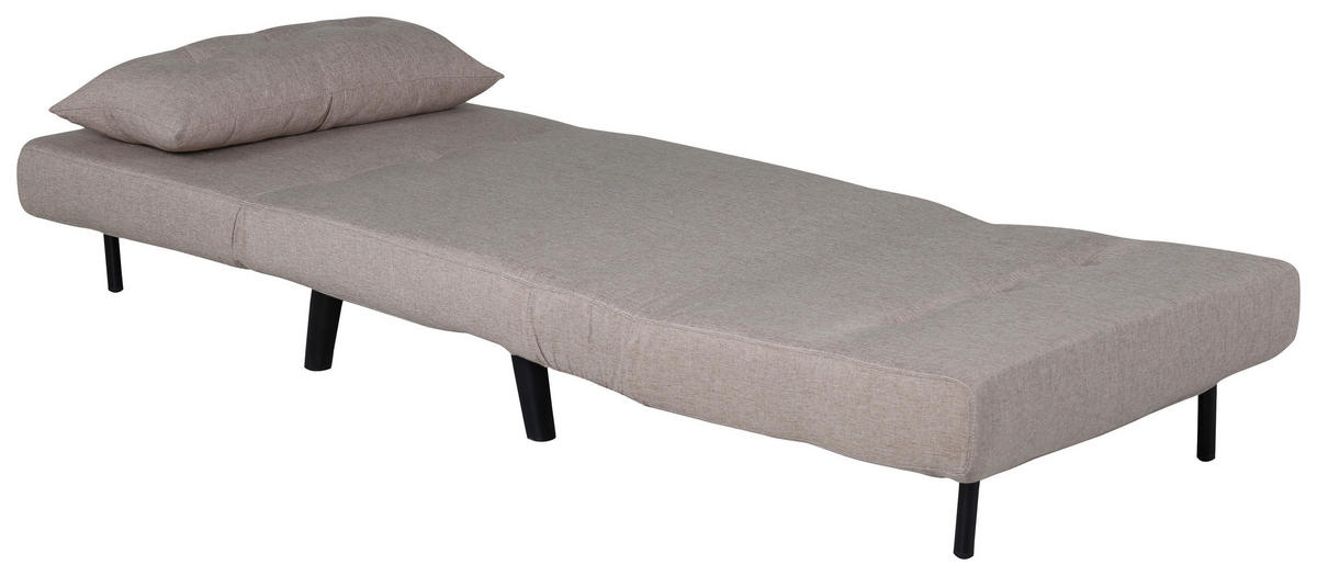 BÄDDFÅTÖLJ i textilväv svart, beige  - beige/svart, Design, metall/textil (70/88/80cm) - Livetastic