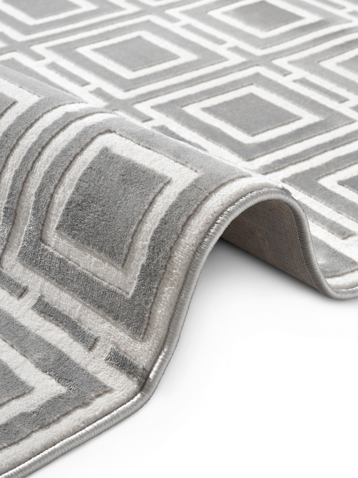 FLACHWEBETEPPICH 200/280 cm Perles Creme, Grau rechteckig  - Creme/Grau, Design, Kunststoff (200/280cm) - Elle Decoration