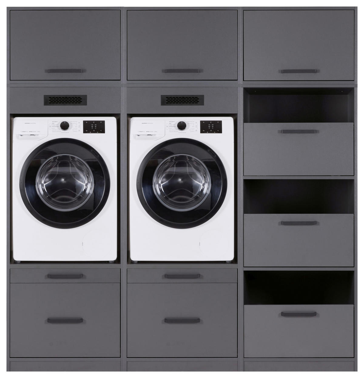 HAUSWIRTSCHAFTSRAUM 201/208/68 cm  in Anthrazit  - Anthrazit, MODERN, Holzwerkstoff (201/208/68cm) - home24