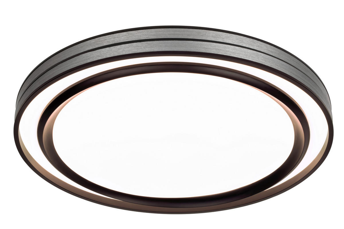 LED PLAFONJERA - bela/crna, Osnovno, metal/plastika (49/7,5cm) - Novel