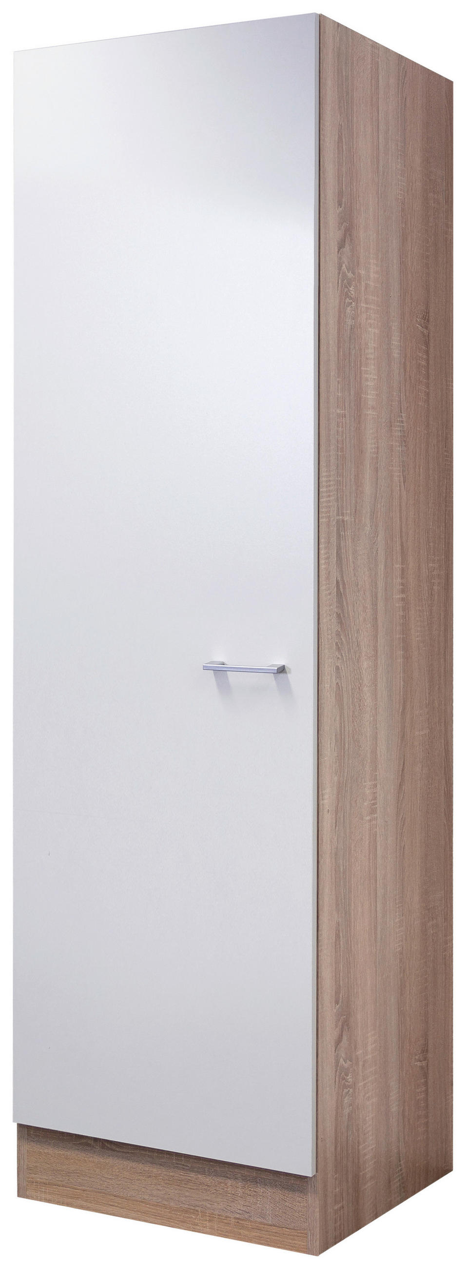 Geschirrschrank Samoa B: 50 cm Weiß/Eiche Dekor 3 Böden