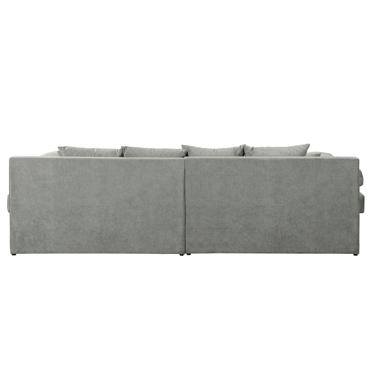 ECKSOFA Naomi Grau Mikrofaser Rückenkissen  - Schwarz/Grau, Design, Kunststoff/Textil (284/243cm) - P & B